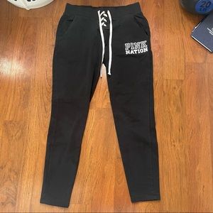 PINK football tie joggers/leggings